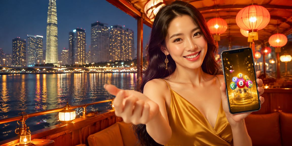 Không khí chợ đêm Hồ Chí Minh với ánh đèn lung linh và người chơi xổ số